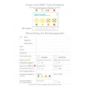 Clean Card® PRO Testprotokoll